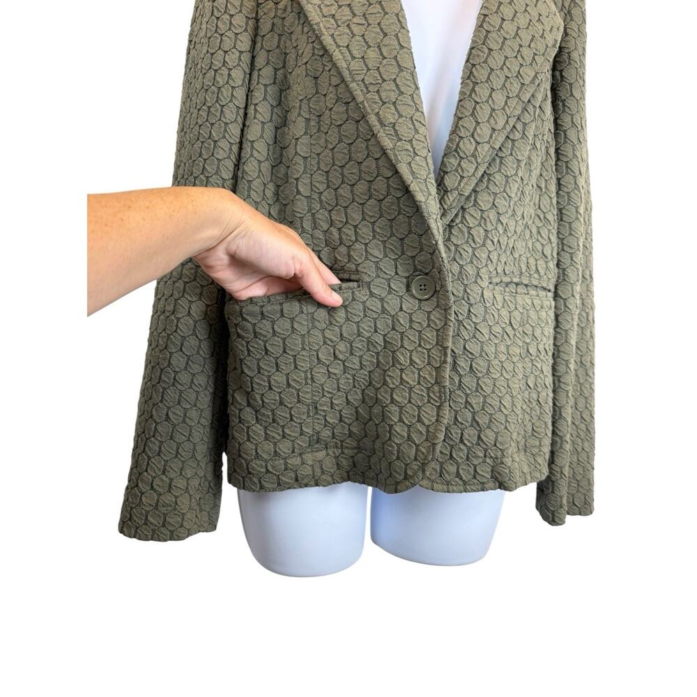 Anthropologie Porridge Jacket Womens Small Olive Green Texture Knit Blazer - Picture 5 of 13